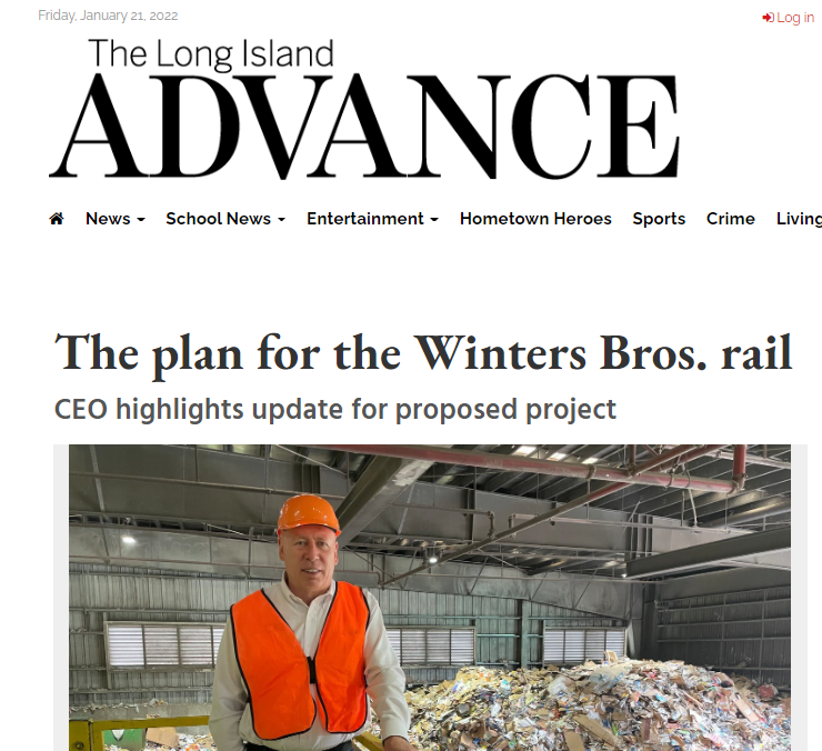 Pair of LI Advance Articles cover Winters Rail Terminal